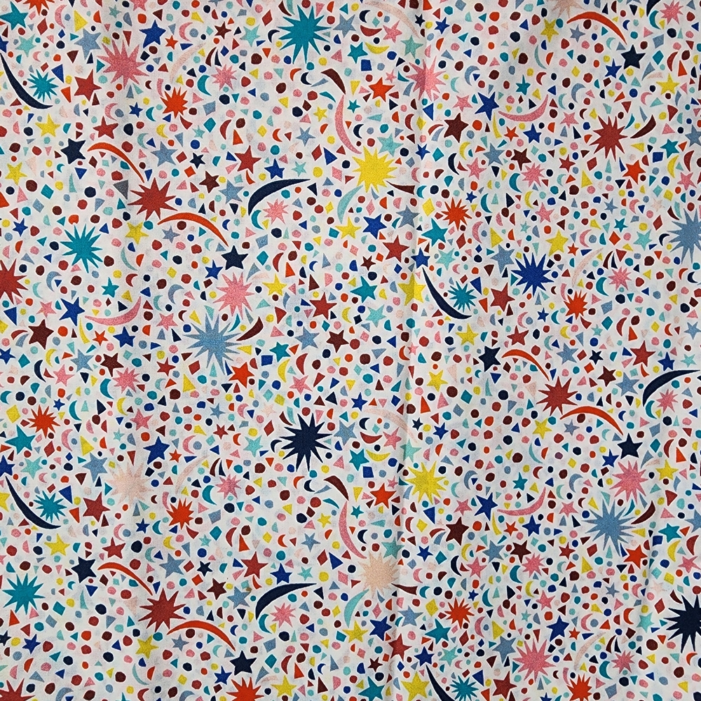 Colorful Star and Dot Party Tablecloth